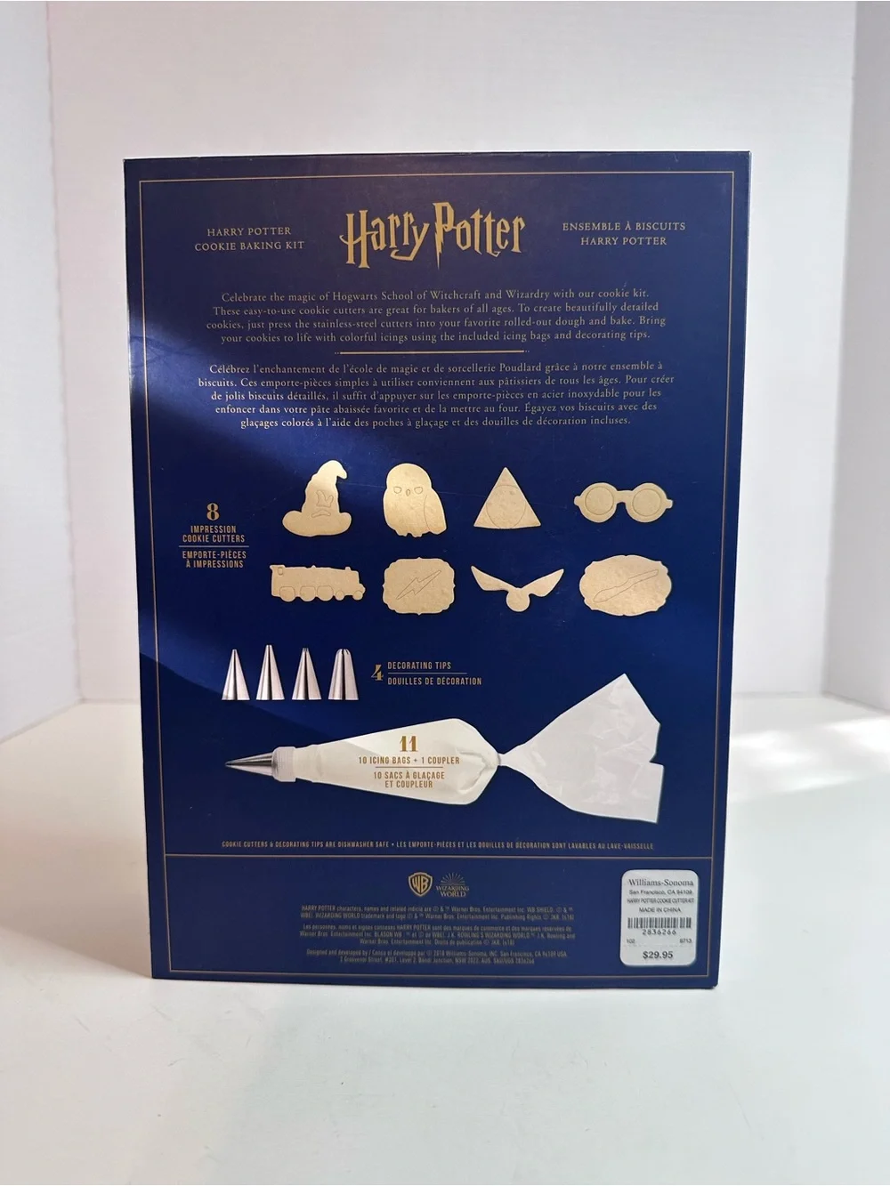 Williams Sonoma Harry Potter Cookie Baking Kit - Navy Blue and Gold